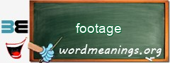 WordMeaning blackboard for footage